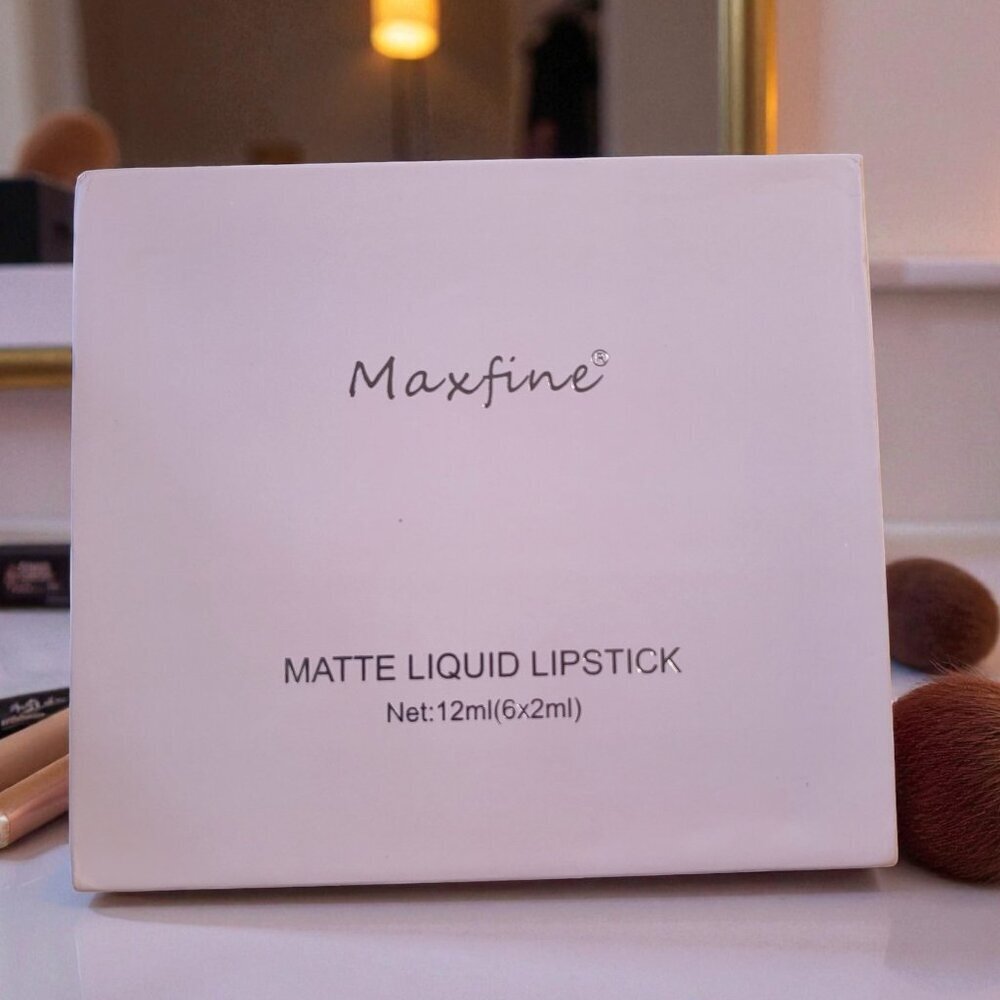 Maxfine Holiday Gift Box 6PC/Set Matte Velvet Lip Gloss Waterproof Long-lasting‎